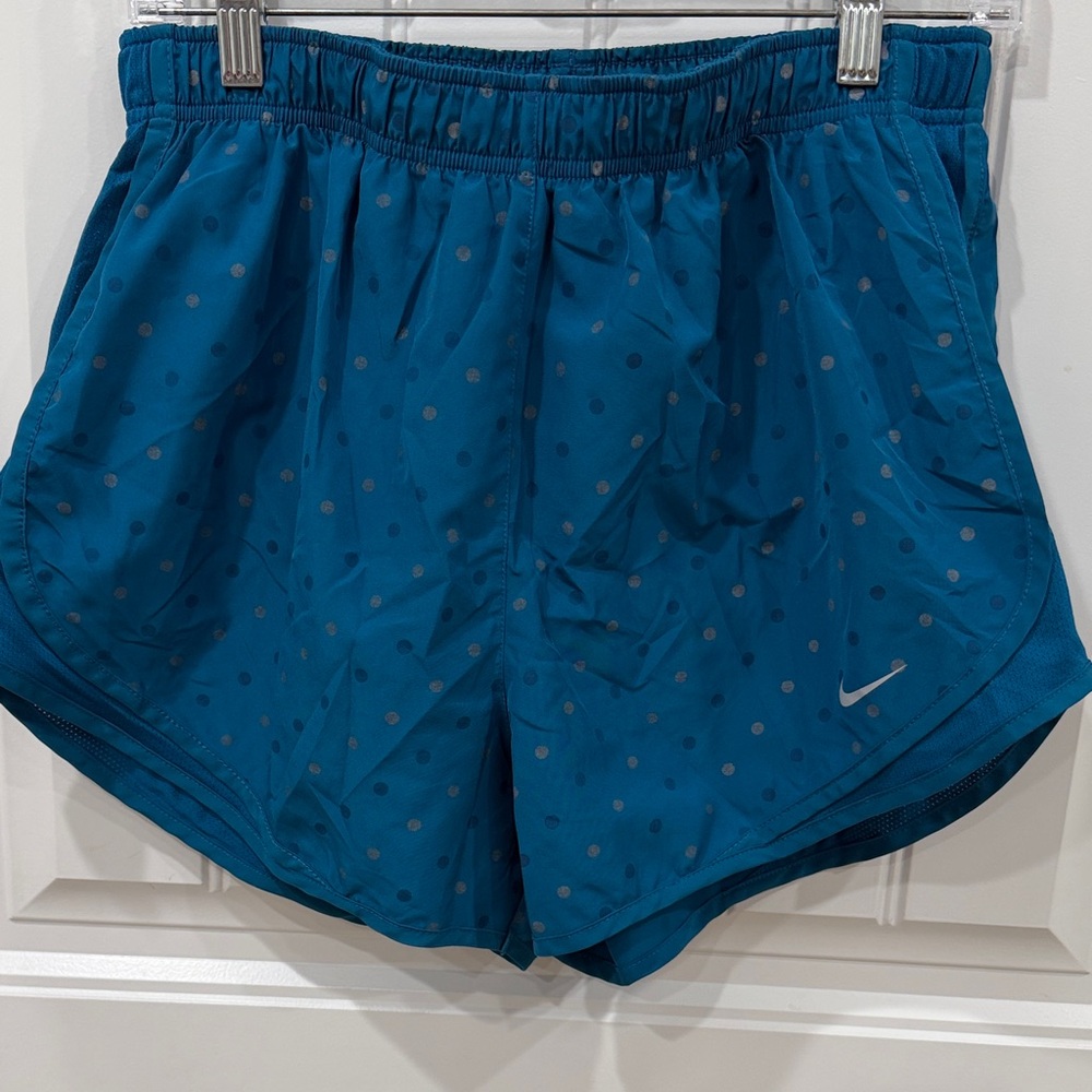 EUC Nike Women's Blue Polka Dot Tempo Shorts